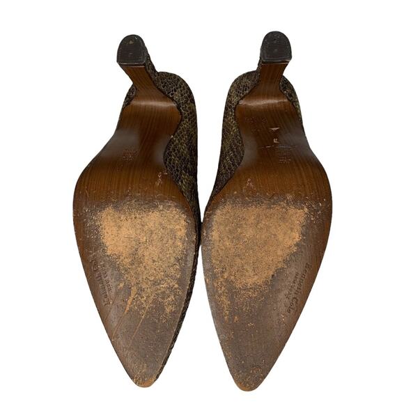 Kenneth Cole Vintage New York High Heels Textured Snake Skin Size 7 - Picture 9 of 16